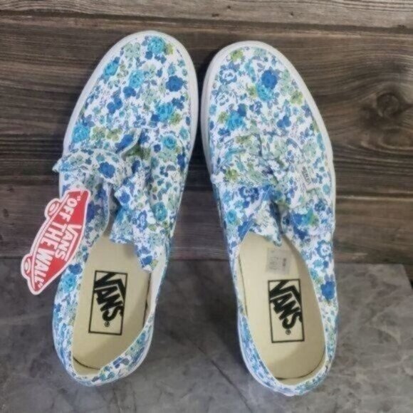 New Vans Womens Authentic Knot Ditsy Floral Blue Slip On Shoes Size 7.5 Feminine - Picture 7 of 9